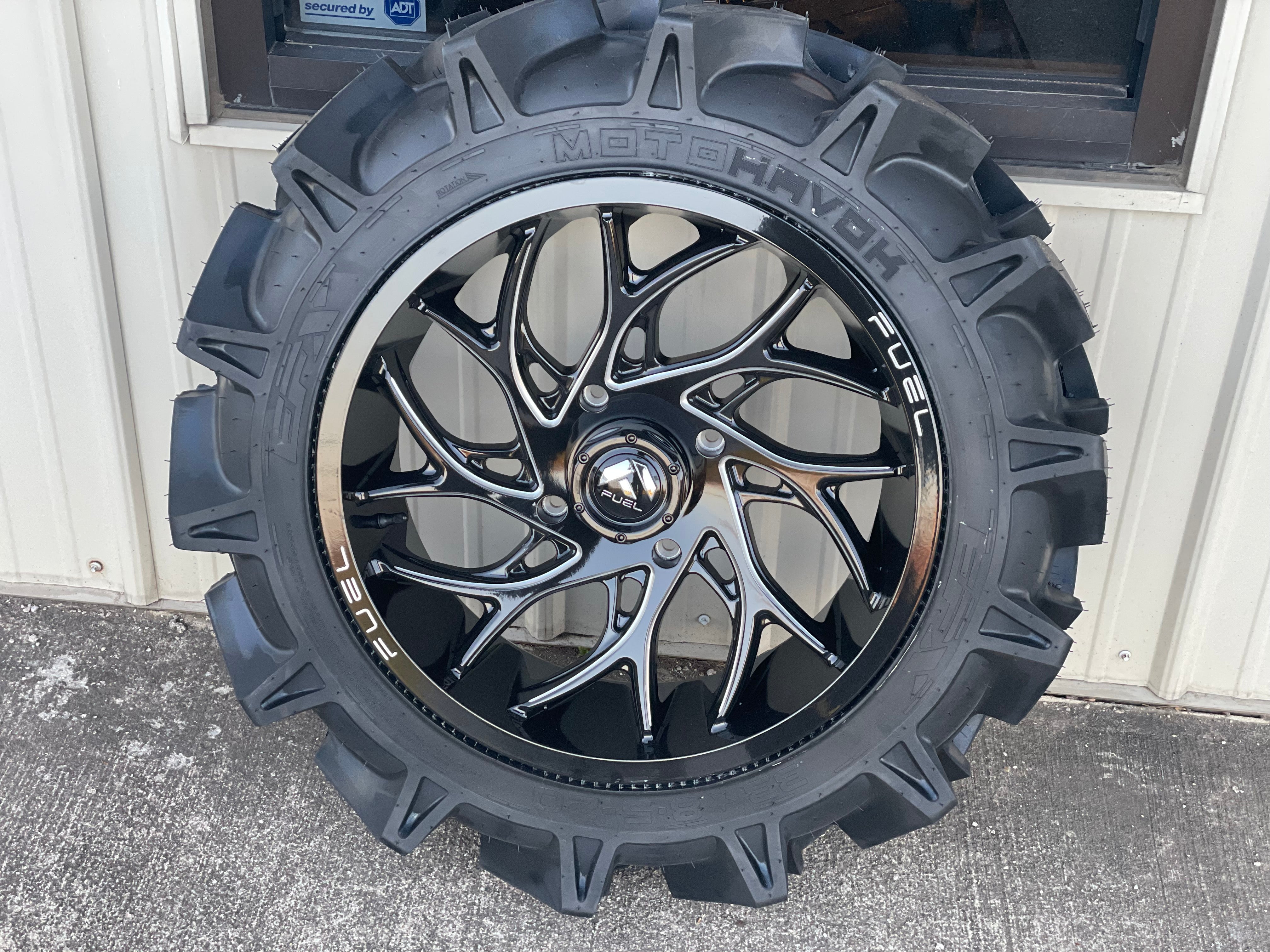 Motohavok (33x8.5-20) & Fuel Runner (20x7 +13mm Offset 4x156 Polaris) Package.