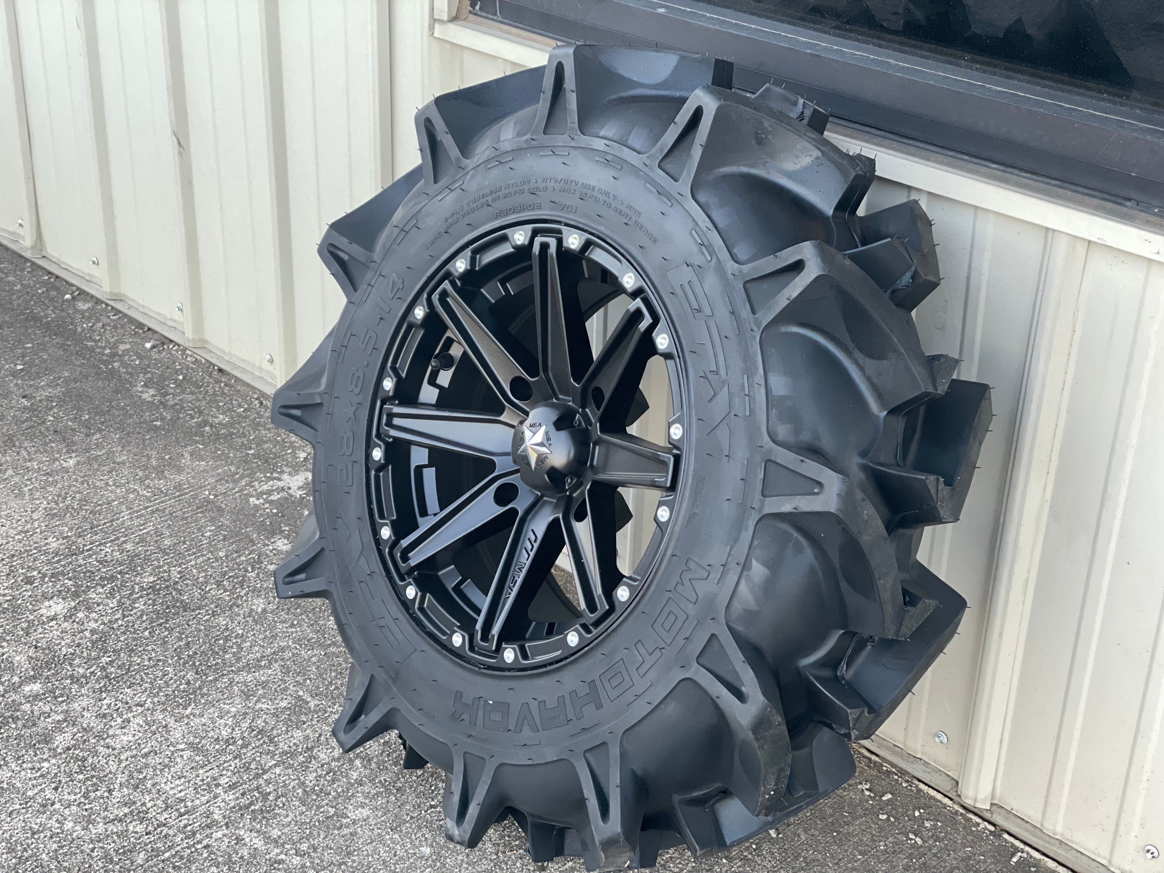 Motohavok (28x8.5-14) & MSA MA033 (14x7 +10mm Offset 4x137 Can-Am) Package.