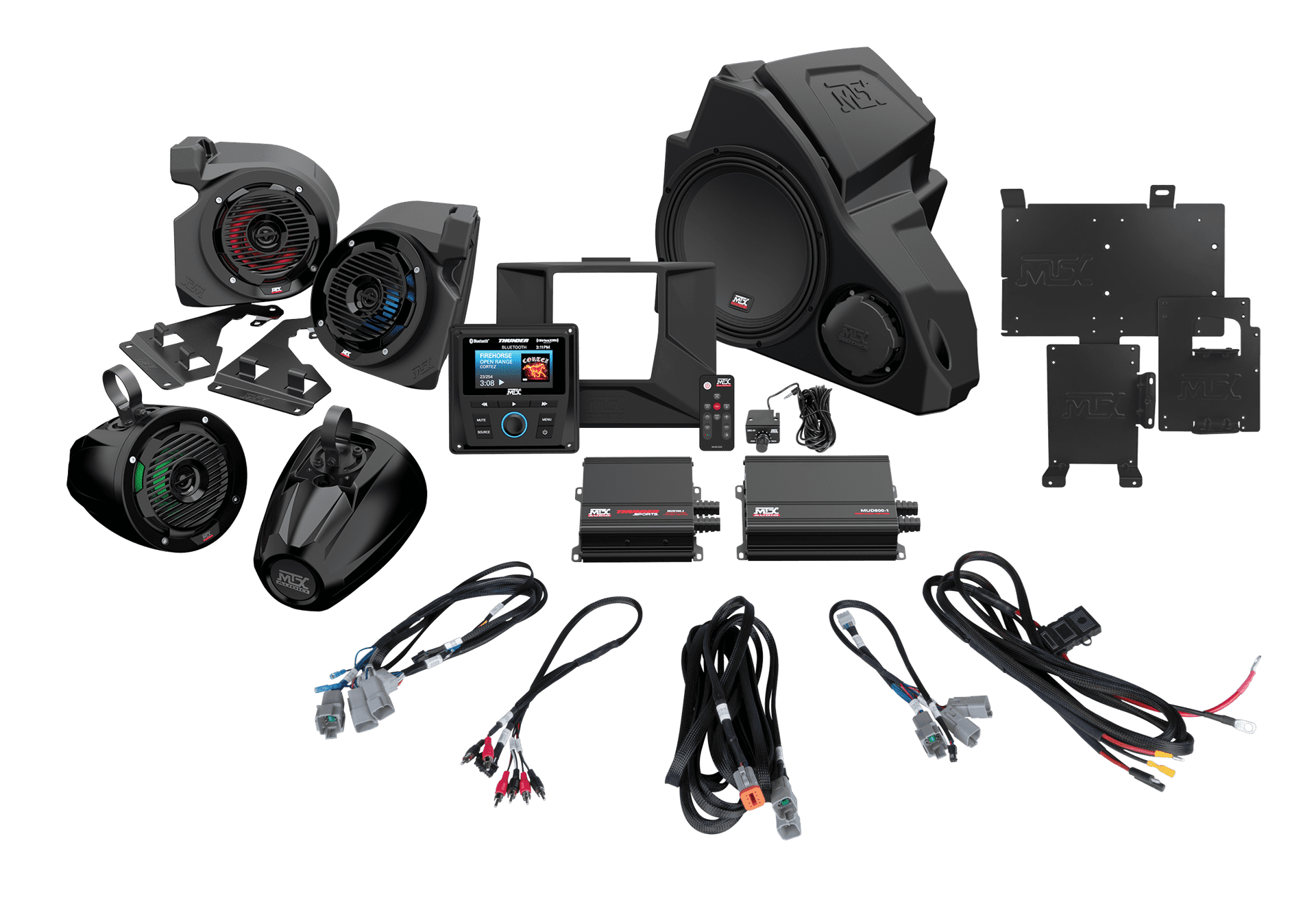 MTX RZR-14-THUNDER5 - 5-SPEAKER AUDIO SYSTEM FOR 2014+ POLARIS RZR VEHICLES.