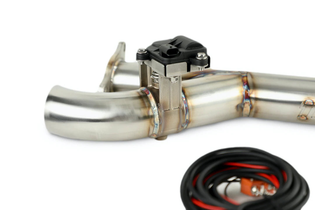 TRINITY RACING SIDE PIECE HEADER PIPE WITH ELECTRONIC CUTOUT - RZR TURBO (In Store).