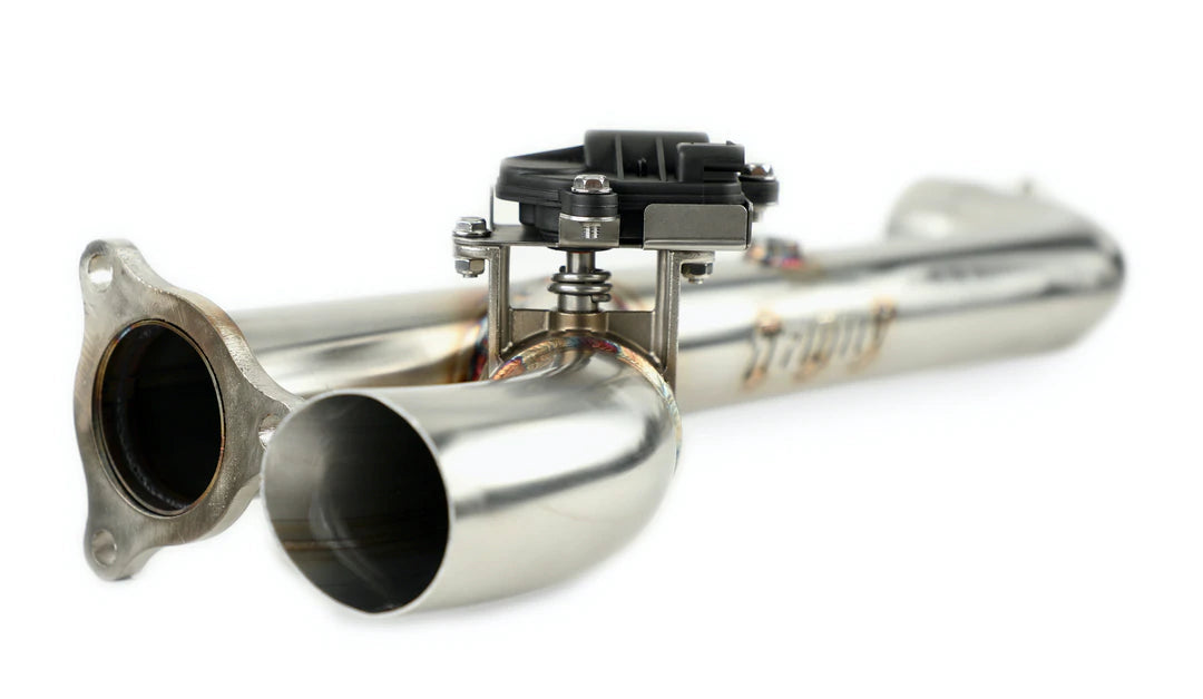 TRINITY RACING SIDE PIECE HEADER PIPE WITH ELECTRONIC CUTOUT - RZR TURBO (In Store).