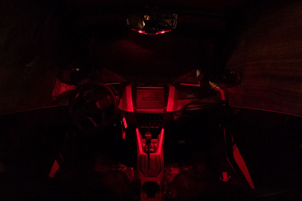 Seizmik Halo-RA LED Rearview Mirror with Cast Aluminum Bezel – 1.75″ Round Tube (In Store).