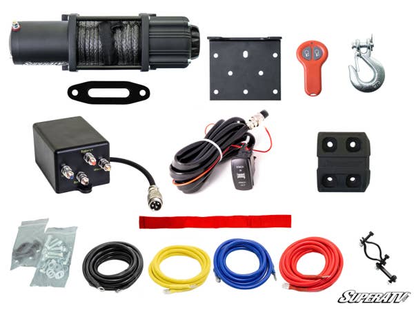 SuperATV 6000 LB. UTV/ATV Winch (With Wireless Remote & Synthetic Rope).