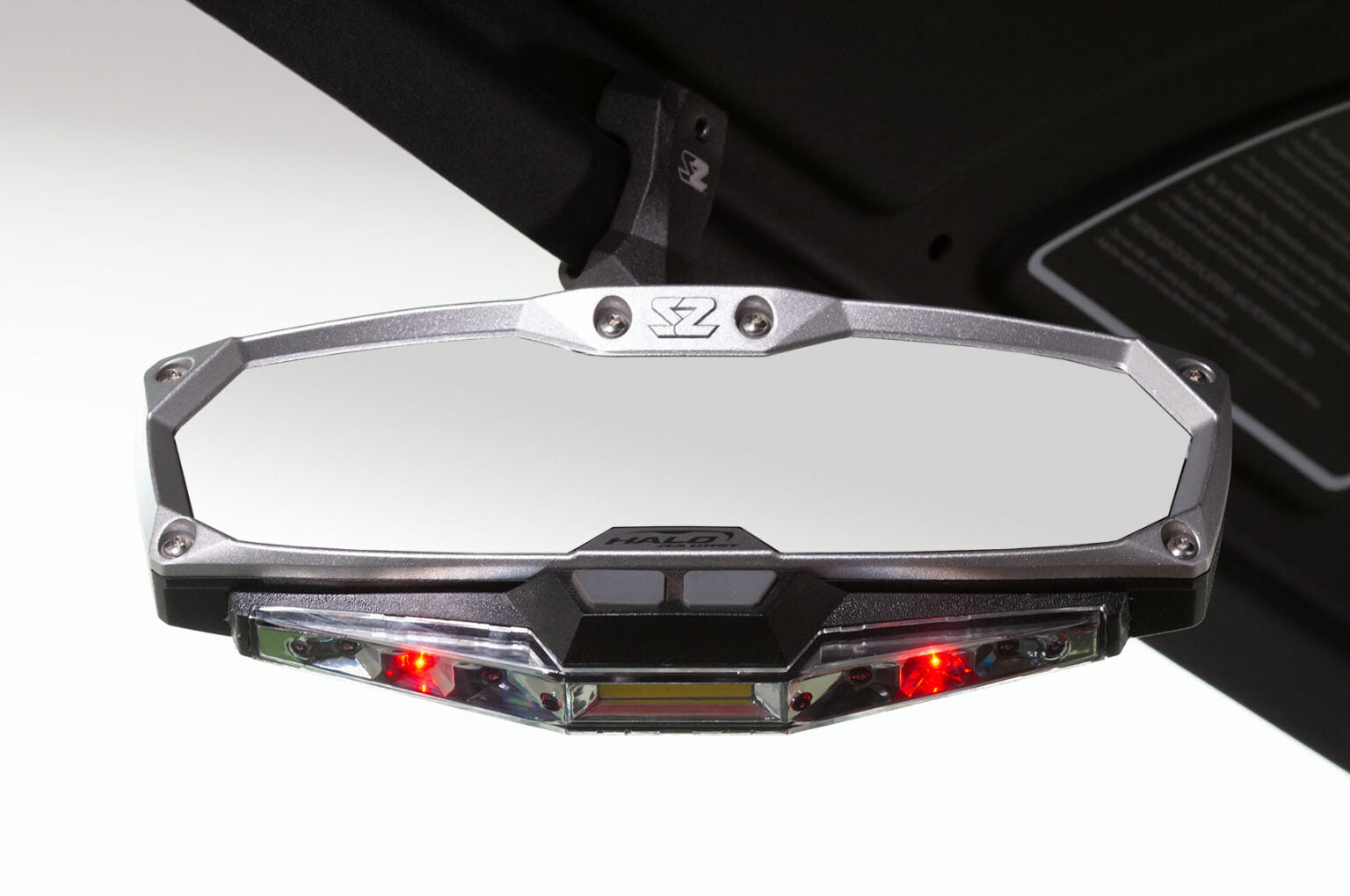 Seizmik Halo-RA LED Rearview Mirror with Cast Aluminum Bezel – 1.75″ Round Tube (In Store).