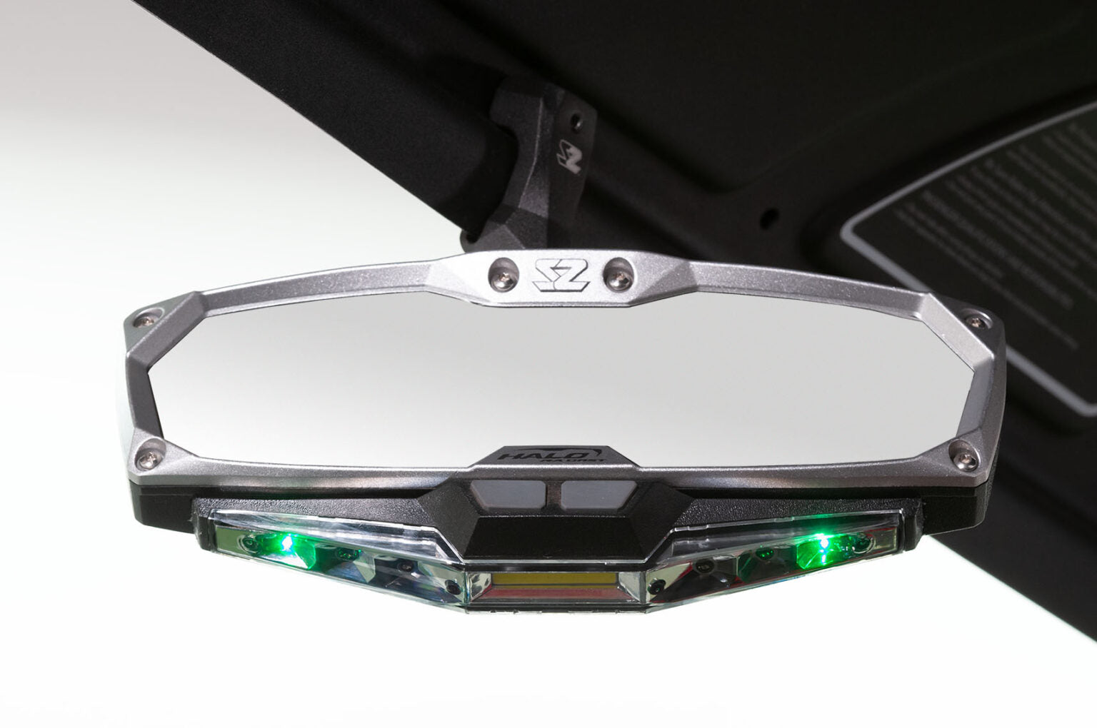 Seizmik Halo-RA LED Rearview Mirror with Cast Aluminum Bezel – 1.75″ Round Tube (In Store).