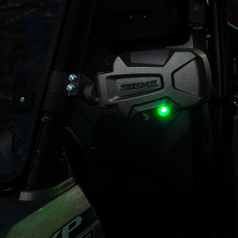 Seizmik Pursuit Night Vision Series Side View Mirror (Pair – Cast Aluminum) – 1.75″ Round Tube (In Store).