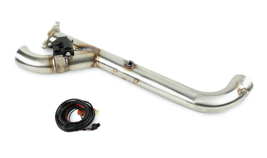 TRINITY RACING SIDE PIECE HEADER PIPE WITH ELECTRONIC CUTOUT - RZR TURBO (In Store).